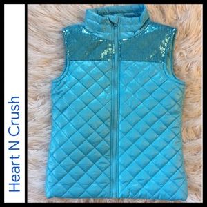 Girl’s Sequin Puffer Vest